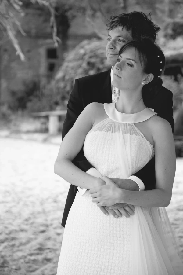 Brautpaar, Schwarz-Weiß